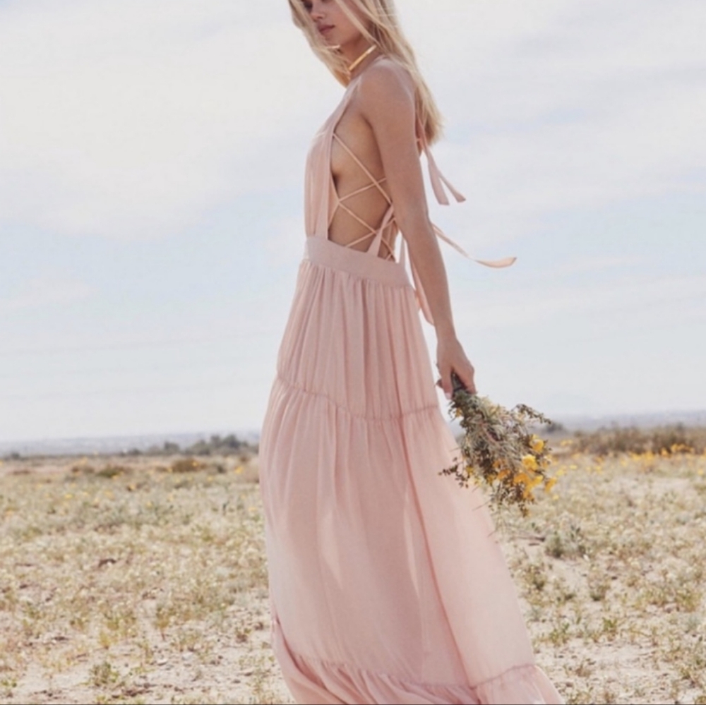 NWT BLUE or PINK! Daydream Nation x Dolls Kill Hopeless LA Maxi Dress